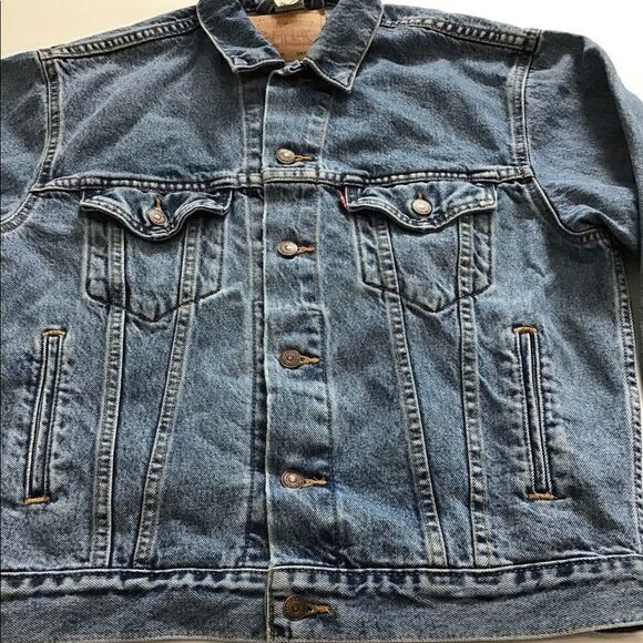 Levi’s Vintage 70-80 Blue Trucker Style Denim Jean Jacket Good Condition Size S - Picture 4 of 16